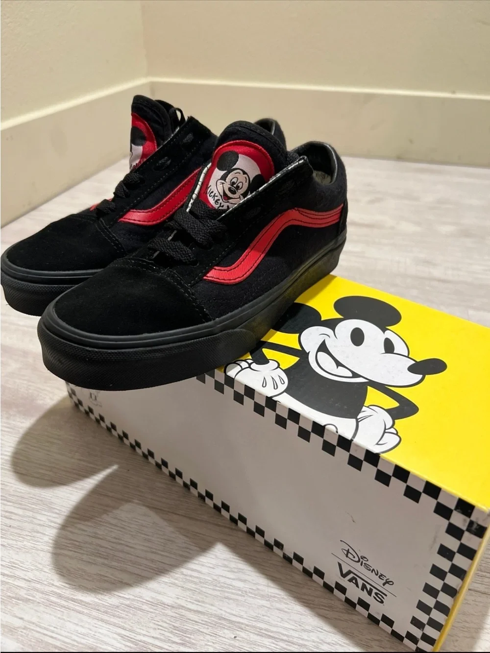 Vans x Disney Black & Red Mickey Mouse Old Skool Sneakers